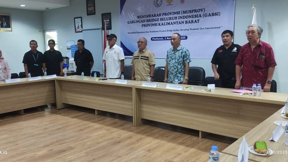 Suasana Musyawarah Provinsi (Musprov) GABSI Kalimantan Barat yang berlangsung di Pontianak, Minggu (2/11/2025). H. Raden Hidayatullah Kusumadilaga kembali terpilih aklamasi sebagai ketua. (Foto: Istimewa)