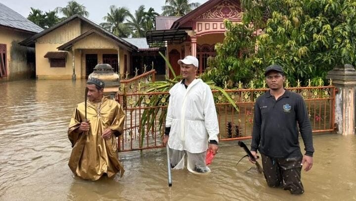 Banjir yang merendam pemukiman rumah warga Kabupaten Aceh Utara, Provinsi Aceh, Kamis (20/11/2025). Sumber Foto: BPBD Kabupaten Aceh Utara