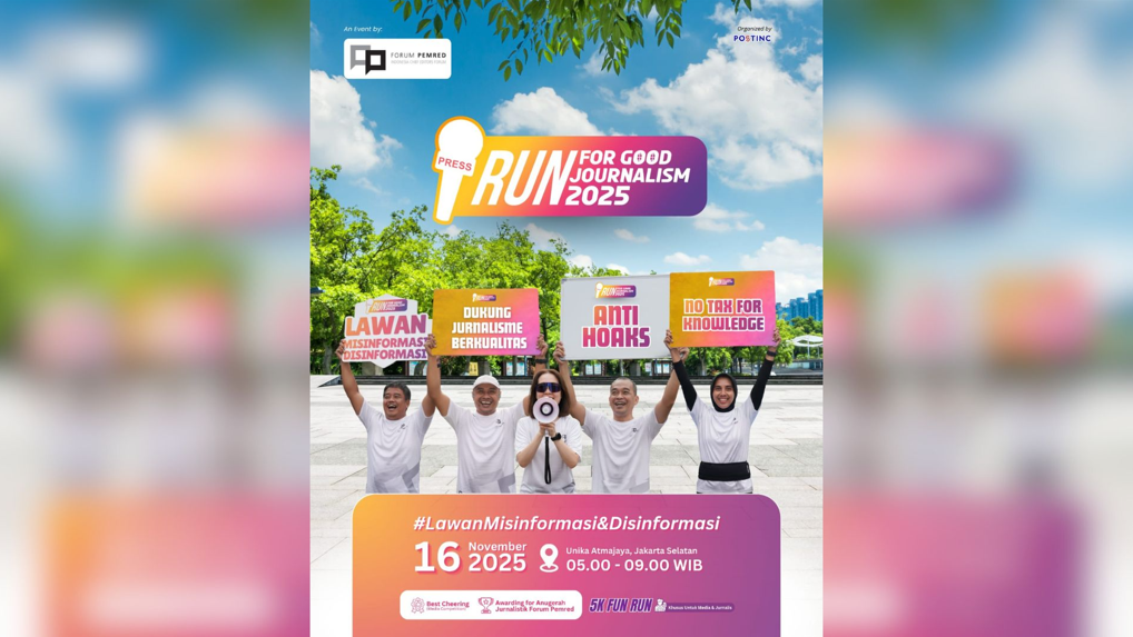 Poster Run For Good Journalism 2025