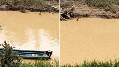 Kondisi air sungai yang keruh dan tercemar, diduga akibat limbah aktivitas PETI. (Dok. ISt)