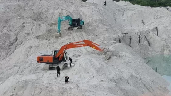 Tambang timah ilegal Bangka Tengah. (Dok. Ist)