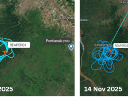 Drone ‘REAPER’ TNI AU Kembali Terpantau Mengudara di Langit Kubu Raya