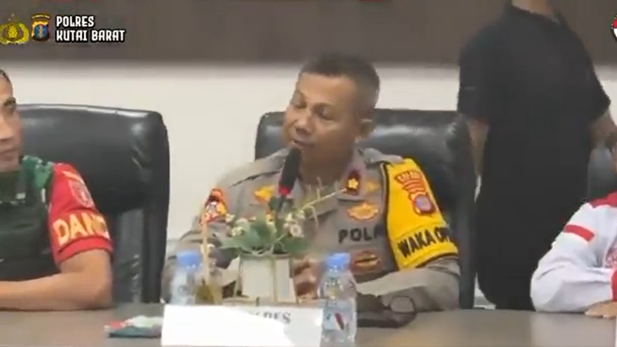 Suasana gelar perkara kasus narkoba antara Polres Kubar dan Kodim 0912/KBR yang berlangsung tegang sebelum insiden walkout. (Dok. Polres Kutai Barat)