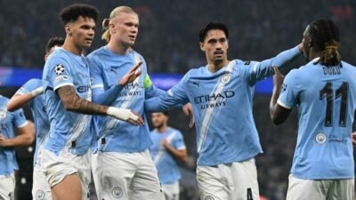 Manchester City meraih kemenangan meyakinkan 4-1 saat menjamu Borussia Dortmund di Etihad Stadium, Kamis (6/11/2025)