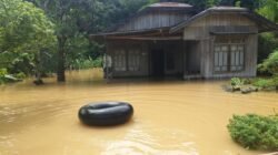 Lokasi terdampak banjir di wilayah Kab. Barito Timur, Senin (15/12).