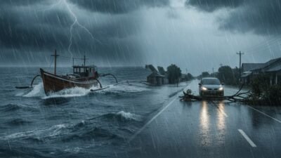 Polres Kubu Raya imbau warga waspada bencana hidrometeorologi saat puncak musim hujan. Nelayan dan pengendara diminta hati-hati. Simpan nomor darurat ini.