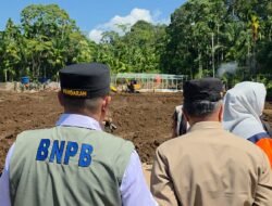 Percepat Pemulihan, BNPB dan Pemkab Agam Kebut Pembangunan Huntara dan Trauma Healing