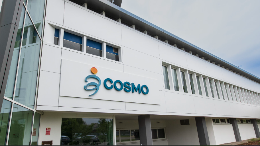 Gedung kantor pusat Cosmo Pharmaceuticals yang mengumumkan terobosan baru pengobatan kebotakan pria melalui uji klinis Fase III Clascoterone. (Dok. Cosmo)