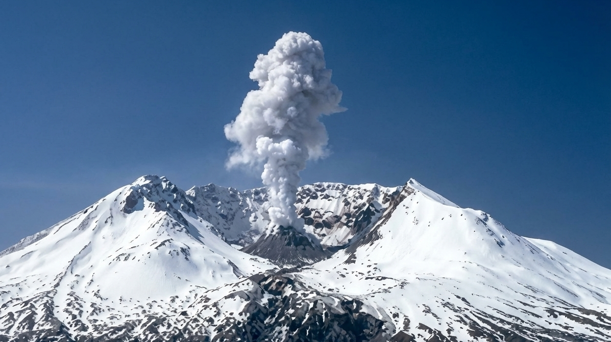 Gunung Taftan di Iran selatan. Gunung berapi ini kembali aktif setelah ribuan tahun dianggap punah. (Dok. Ist)