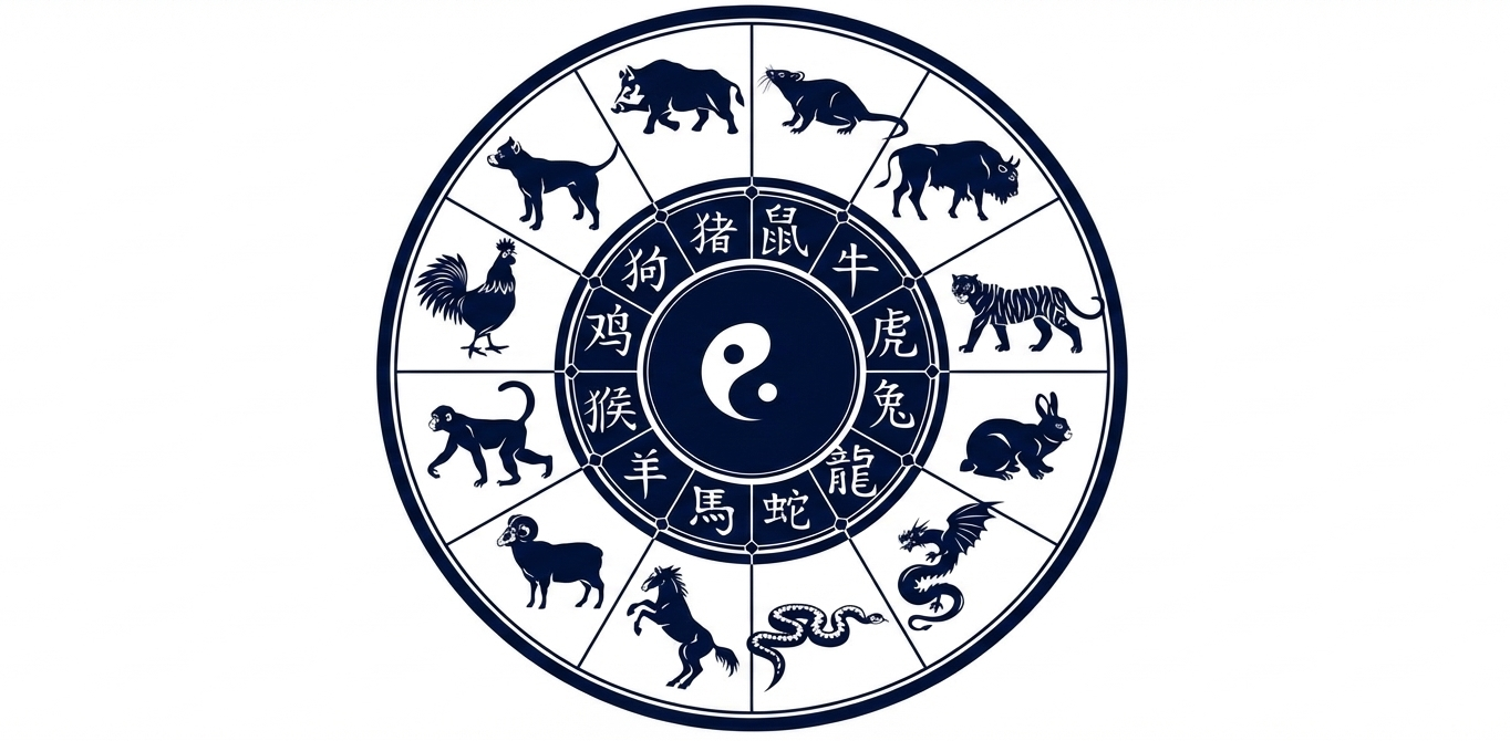 Ilustrasi: 12 jenis shio yang dilambangkan dengan hewan. (Dok. Ist)