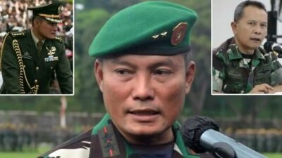 Letjen TNI Widi Prasetijono (tengah) resmi dimutasi menjadi Staf Khusus KSAD guna menjalani proses hukum terkait kasus yang sedang ditangani Puspom TNI. (Dok. Ist)