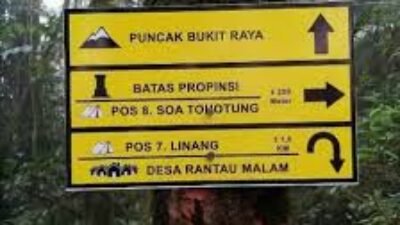 Papan penanda di Bukit Raya. (Dok. Ist)