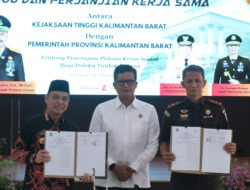 Sambut KUHP Nasional, Kejati dan Pemprov Kalbar Teken MoU Penerapan Pidana Kerja Sosial