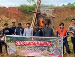 Ditinggal Kabur Pemilik, Peralatan Tambang Emas Ilegal Dimusnahkan Petugas di Tempat
