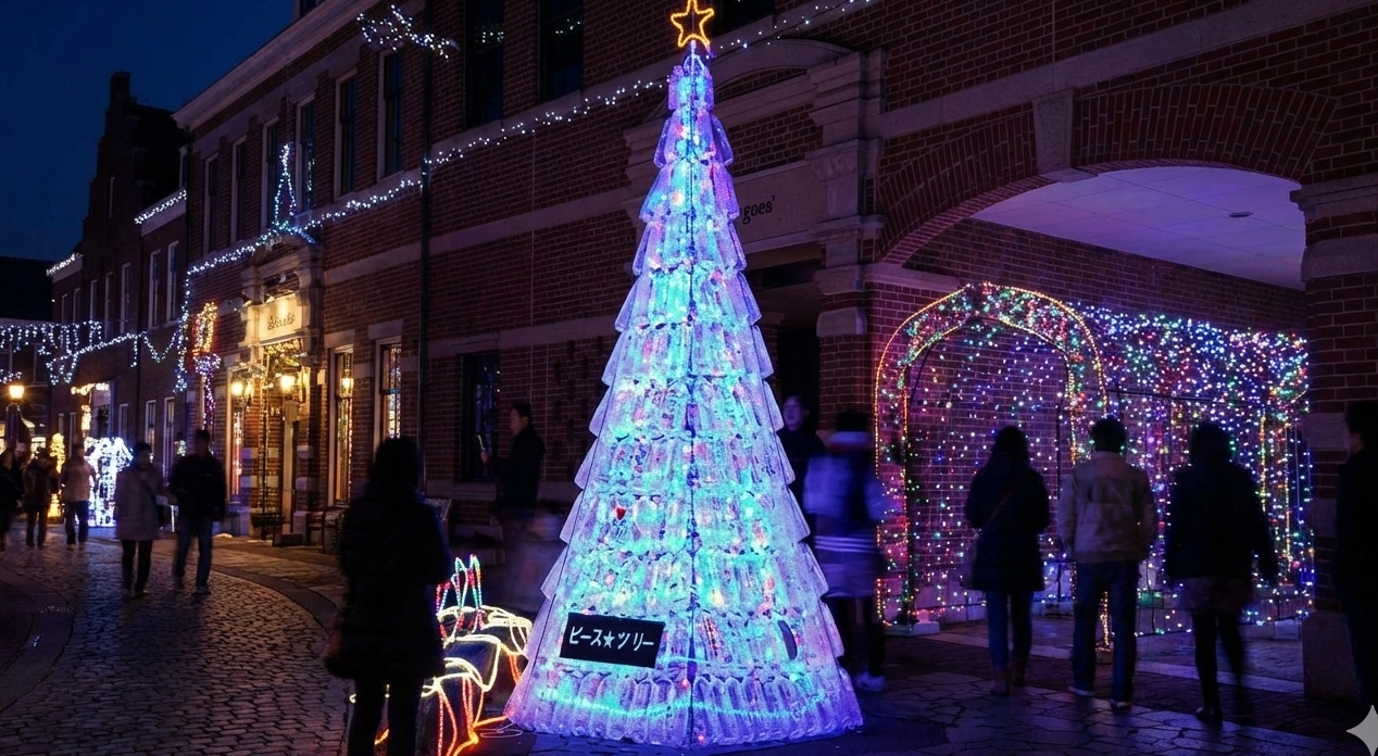 Pohon natal dari botol plastik (Dok. Ist)