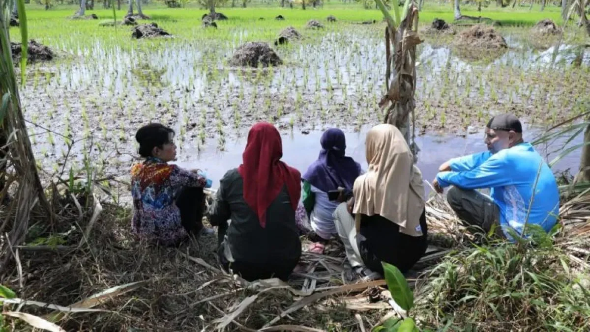 Wali Kota Singkawang, Tjhai Chui Mie, saat meninjau lokasi pembangunan Jaringan Irigasi Air Tanah (JIAT) dan berdialog dengan petani di Kelurahan Naram, Sabtu (6/12).