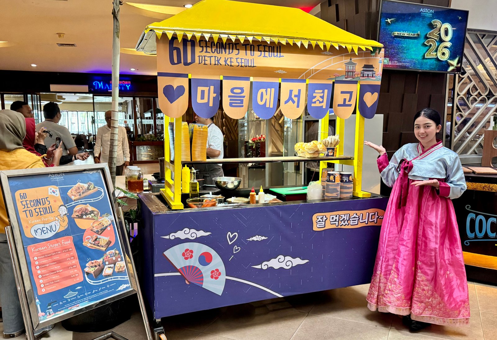 "Aston Pontianak hadirkan promo "60 Seconds to Seoul". Nikmati ragam street food Korea tersedia Januari hingga Juni 2026. (Dok. Faktakalbar.id)"