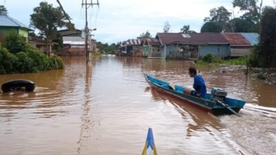 Banjir yang melanda Kabupaten Nunukan, Kalimantan Utara, Selasa (6/1). Sumber Foto: BPBD Kabupaten Nunukan
