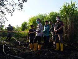 Edi Kamtono Cek Kebakaran Lahan di Perbatasan Pontianak