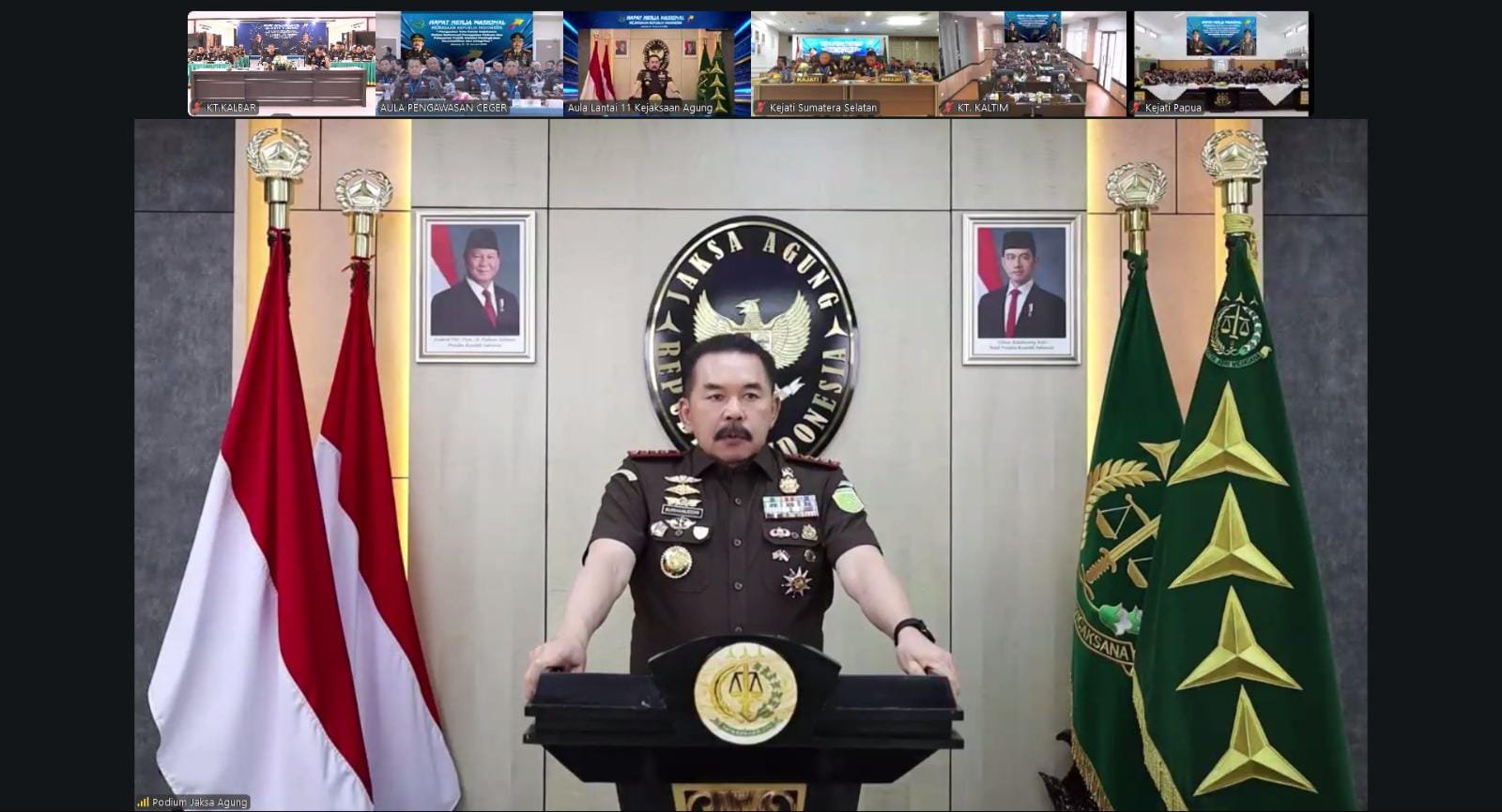 Rakernas Kejaksaan Tahun 2026 secara virtual