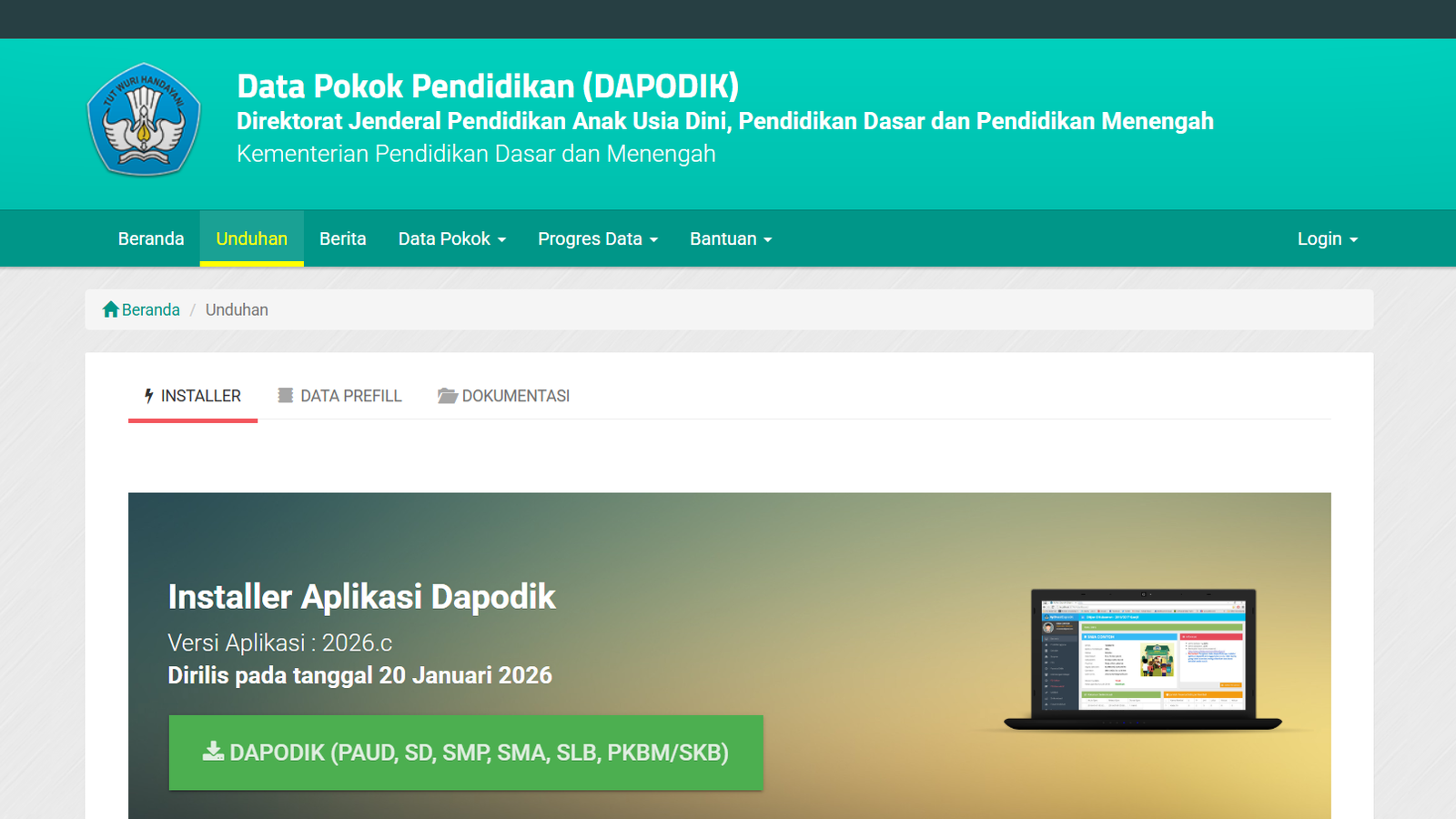 Cara Unduh & Instal Aplikasi Dapodik 2026.b