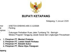 Bupati Ketapang Minta Perusahaan Perbaiki Jalan Tumbang Titi Lewat CSR