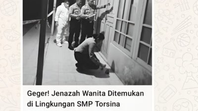 Tangkapan layar mengenai berita penemuan jenzah perempuan di Kabupaten Sanggau. Polres Sanggau menyatakan kabar penemuan mayat di SMP Torsina adalah hoaks. Pelajar inisial AA (17) mengaku membuat konten itu menggunakan AI. (Dok. Ist)