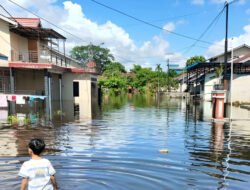 Hujan Deras, Desa Sempatung Lawek Landak Terendam Banjir