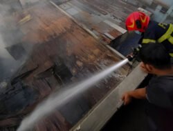 Pabrik Karet Hok Tong Siantan Terbakar Pagi Ini