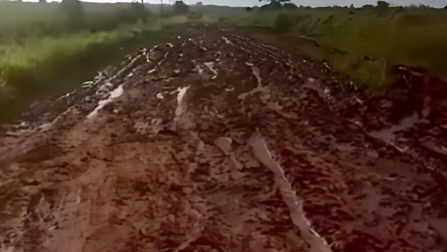 Potongan video unggahan warga yang menampilkan rusaknya jalan Tanjung Pasar, Ketapang. (Dok. Ist)