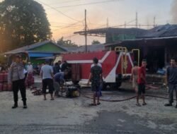 Akibat Korsleting Kabel CCTV, Pangkalan Gas LPG di Sekayam Ludes Terbakar