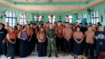 Koramil Belitang Hulu gelar sosialisasi Rekrutmen TNI AD 2026 di SMAN 1 Belitang Hulu. (Dok: HO/Faktakalbar.id)