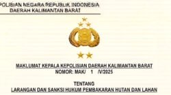 Pembakar Lahan di Kalbar Terancam 15 Tahun Penjara