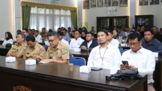 Suasana kegiatan pencanangan Bulan Keselamatan dan Kesehatan Kerja (K3) Tahun 2026 di lingkungan Pemerintah Provinsi Kalimantan Barat.