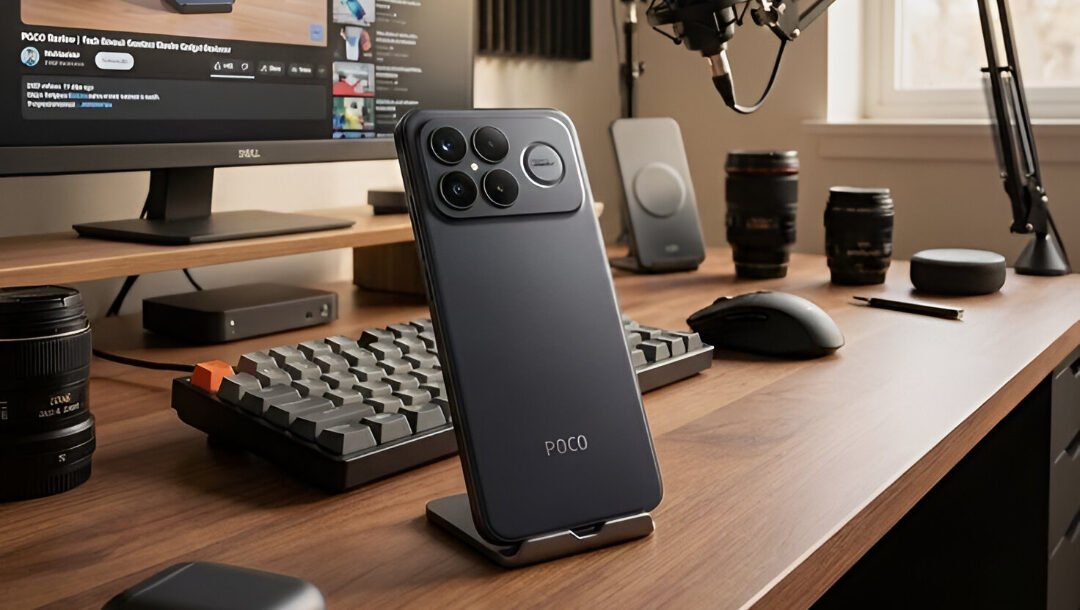 Ilustrasi - POCO F8 Ultra hadir dengan Snapdragon 8 Elite Gen 5 dan kamera periskop 5x. Ponsel ini tawarkan audio woofer unik dan baterai 6500mAh. (Dok. Ist)