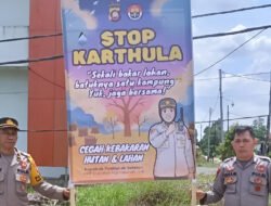 Polsek Pontianak Selatan Pasang Spanduk Cegah Karhutla