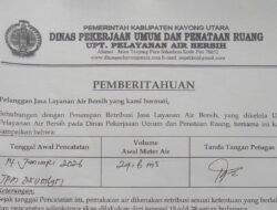 Penerapan Retribusi Air Bersih di Kayong Utara Dimulai, Pencatatan Meteran Rutin Tiap Tanggal 15
