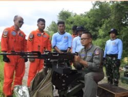 Wing Udara 2 Puspenerbal Gelar Latihan Menembak Senapan Mesin di Probolinggo