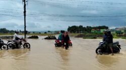 Banjir merendam empat kecamatan yang ada di Kabupaten Pasuruan, Provinsi Jawa Timur. Banjir akibat meluapnya Sungai Wrati dan Rejoso, pada Sabtu (14/2). (Dok. BPBD Kabupaten Pasuruan)