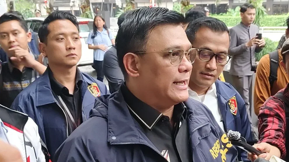 Direktur Tindak Pidana Ekonomi Khusus (Dirtipideksus) Brigjen Pol. Ade Safri Simanjuntak memberikan keterangan pers