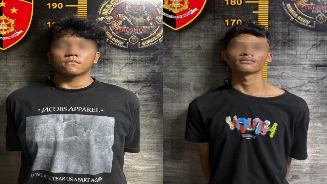 Dua remaja berinisial HZ dan MY diamankan di Mapolres Kubu Raya setelah tertangkap melakukan aksi penjambretan tas milik seorang ibu di kawasan Sungai Raya Dalam untuk membeli narkoba.