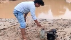 Lokasi penemuan jasad pemuda di Dusun Sekar Jaya, Silat Hilir, yang meninggal dunia akibat tersengat alat setrum ikan rakitan saat mencari ikan seorang diri, Rabu (11/2/2026).