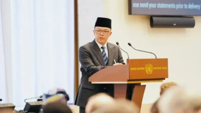 Menteri Luar Negeri RI Sugiono berbicara di Sidang ke-61 Dewan HAM PBB di Jenewa, Swiss