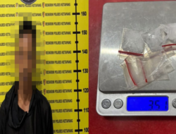 Polres Ketapang Tangkap Pengedar Sabu di Lahan Perkebunan Air Upas