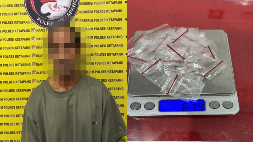 Seorang kakek 67 tahun diringkus Polsek Marau Ketapang karena simpan 30 paket sabu.
