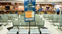 Suasana ruang tunggu Samsat Sukoharjo yang tampak lengang tanpa antrean wajib pajak setelah viralnya seruan penundaan pembayaran pajak kendaraan di wilayah Jawa Tengah, Minggu (15/2/2026).