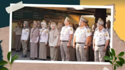 Pegawai Karantina Kalimantan Barat melaksanakan apel pagi di halaman kantor Pontianak untuk penguatan kedisiplinan. (Dok. HO/Faktakalbar.id)