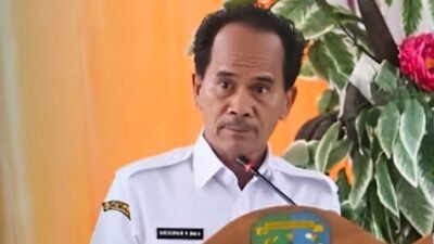 Bupati Sintang Gregorius Herkulanus Bala saat memberikan arahan dalam acara Komunikasi Sosial Kemasyarakatan bersama tokoh masyarakat dan jajaran Forkopimda di Pendopo Bupati, Rabu (18/2/2026).