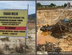 Diklaim Tanah Milik Desa dan Aktivitas Menanam Dilarang, PETI Diduga Dibiarkan di Selakau Tua Sambas