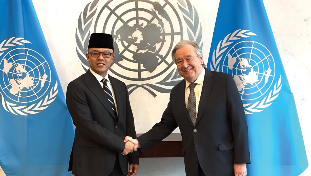 Menlu Sugiono bertemu Sekjen PBB Guterres bahas Palestina. Indonesia pastikan keterlibatan dalam Board of Peace sesuai Piagam PBB. (Dok: Kemlu RI)
